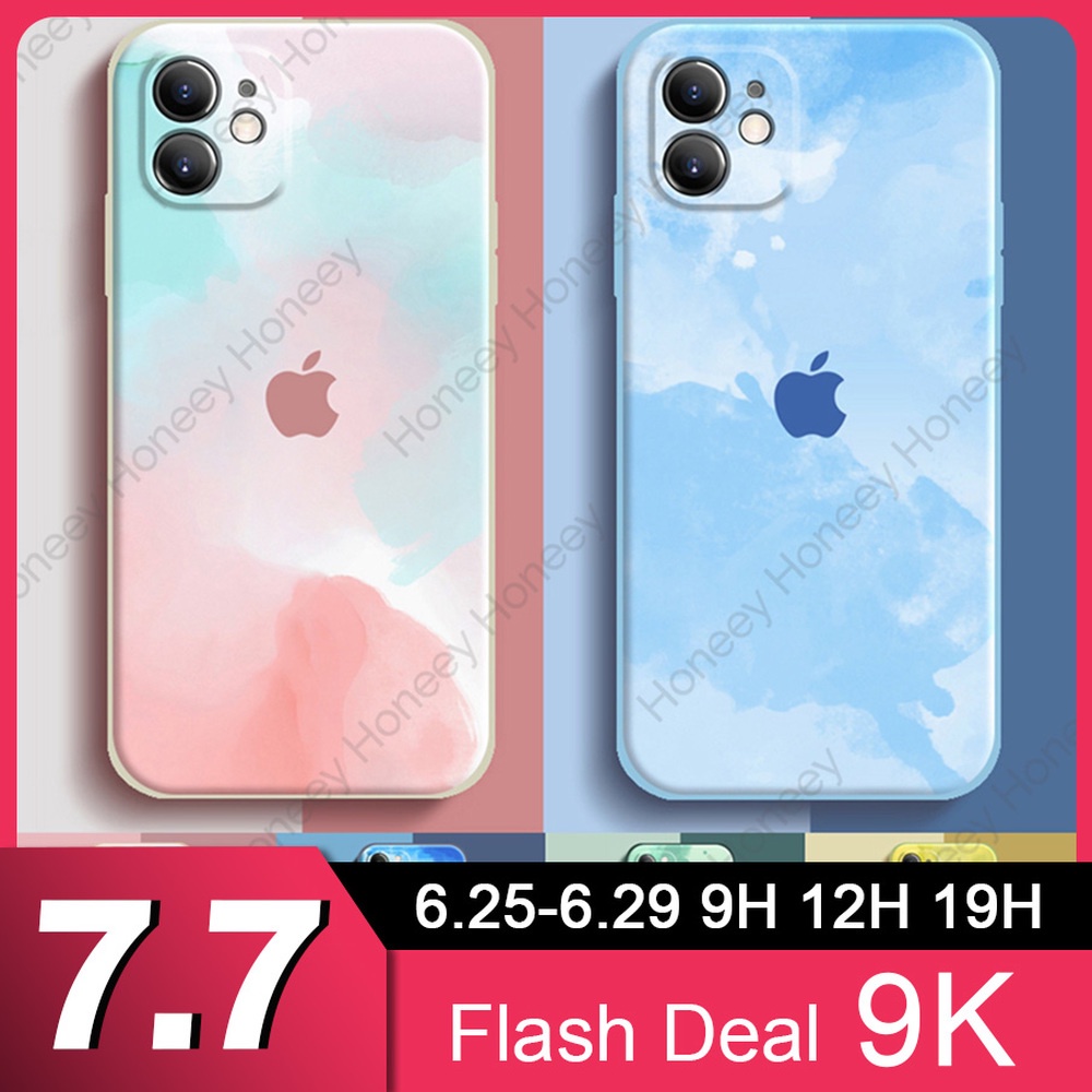 Ốp điện thoại màu nước cho Iphone 12 11 Pro Max X Xs Max Xr 8 7 Plus