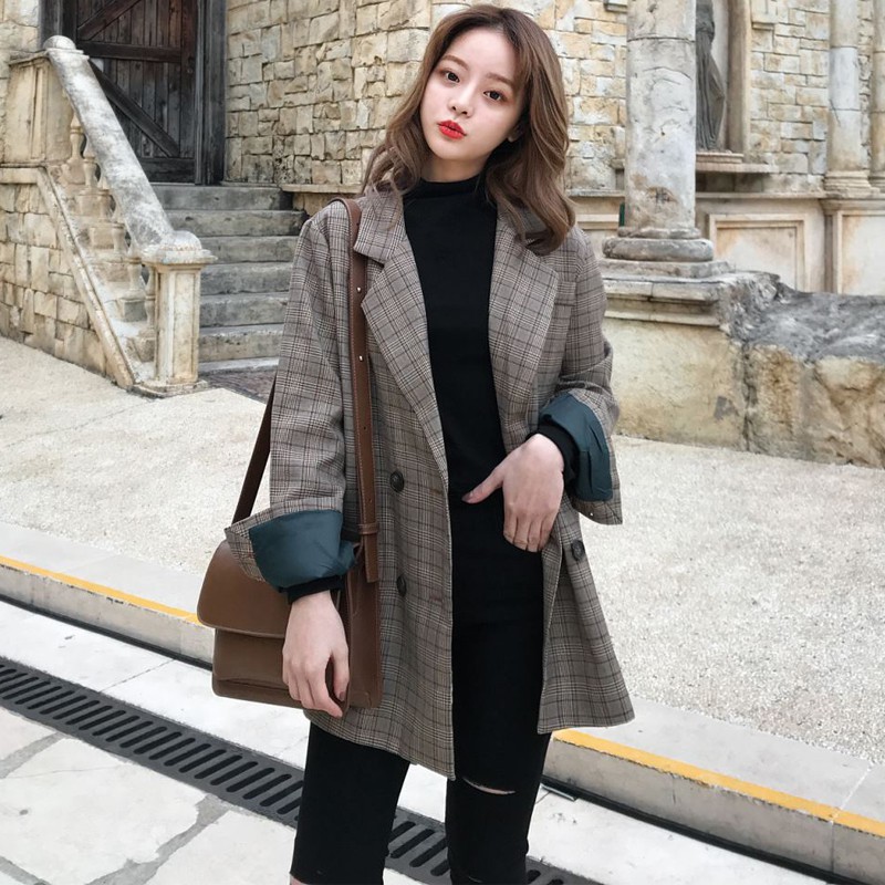 ÁO BLAZER LÓT XANH