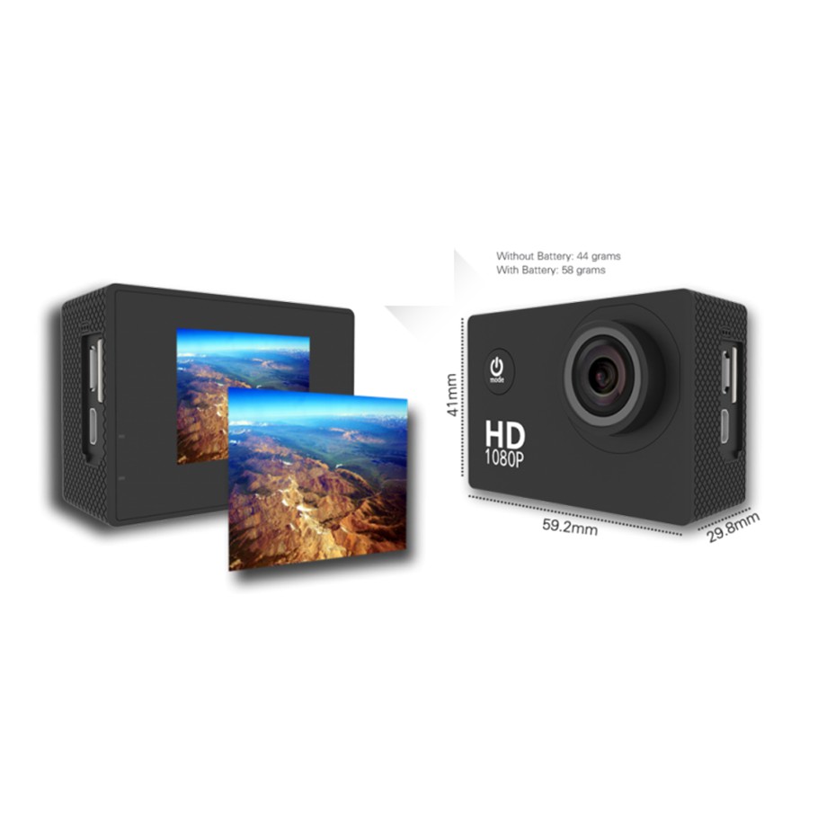 Camera hành động thể thao ngoài trời kèm vỏ chống nước khi lặn camera hành trình 1080 A1S giá rẻ Phặn Phặn | BigBuy360 - bigbuy360.vn