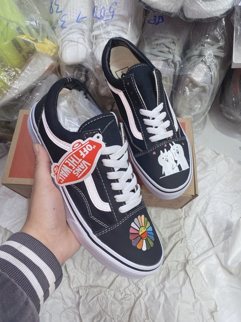 Giày vans custom hoa