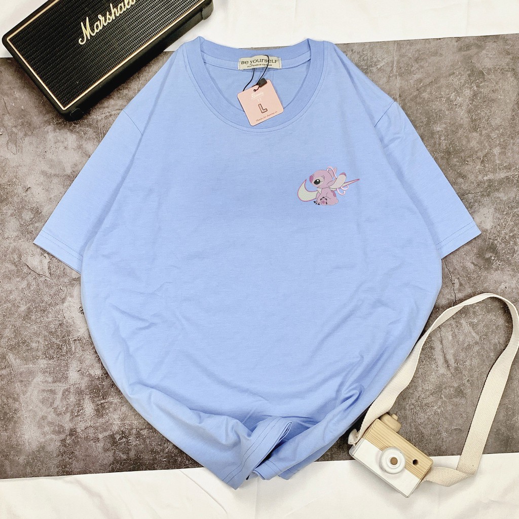 Áo thun tay ngắn unisex Be Yourself - stitch thương hiệu