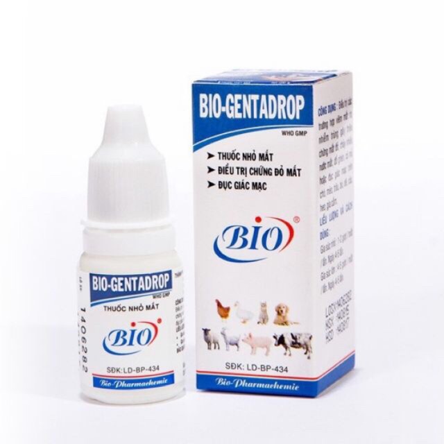 Thuốc nhỏ mắt Bio Genta Drop dành cho chó mèo