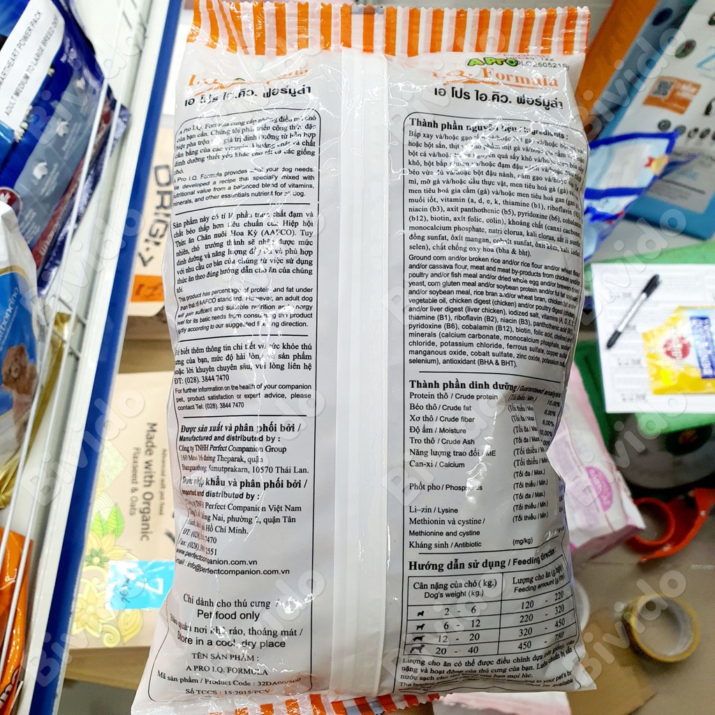 Thức ăn cho chó APro IQ thông minh gói 500g - Bivido