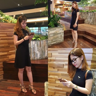 Váy dáng chữ a,bầu bì cũng bon chen được ạ.