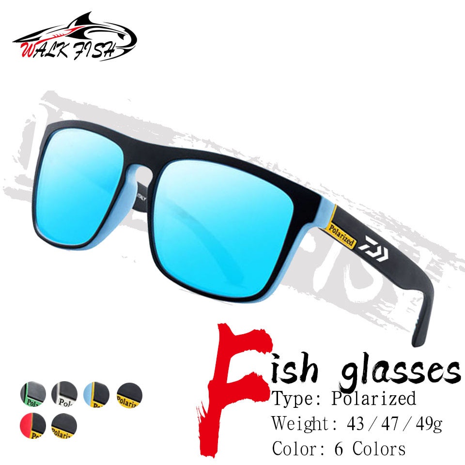 Kính mát phân cực WALK FISH chống tia UV400 phong cách cổ điển thời trang cho nam
