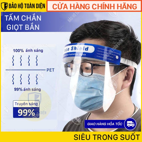 Kính chống giọt bắn y tế Face Shield, tấm che phòng d.i.c.h. Giá xưởng. Giao hàng hỏa tốc