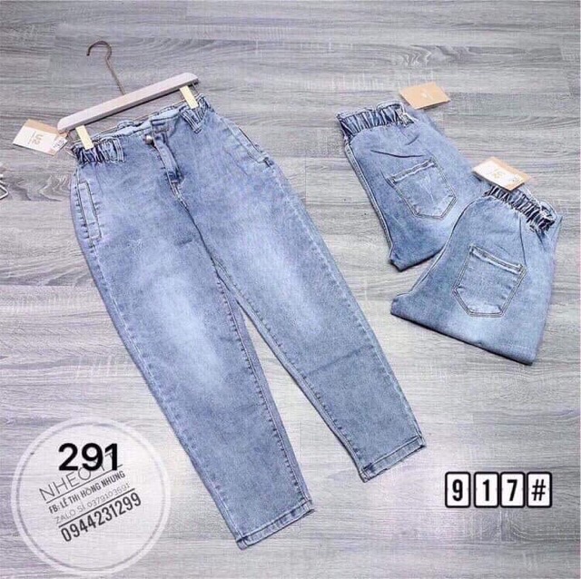 QUẦN BAGGY BÒ CẠP CHUN CO GIÃN