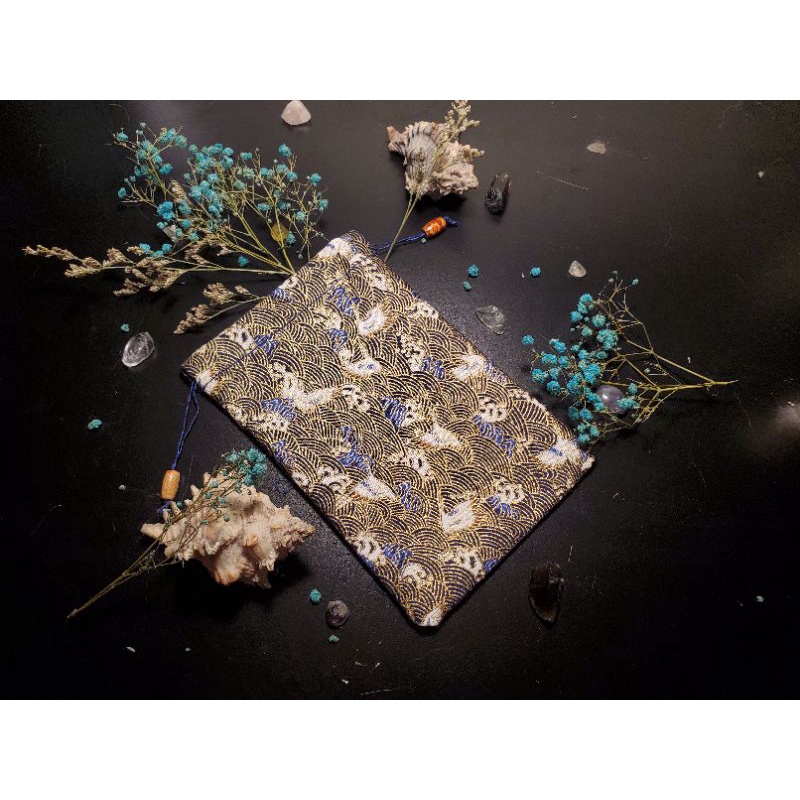 Túi dây rút - Túi dây rút đựng Tarot/Lenormand/điện thoại/mỹ phẩm Hạc vàng - có may theo yêu cầu