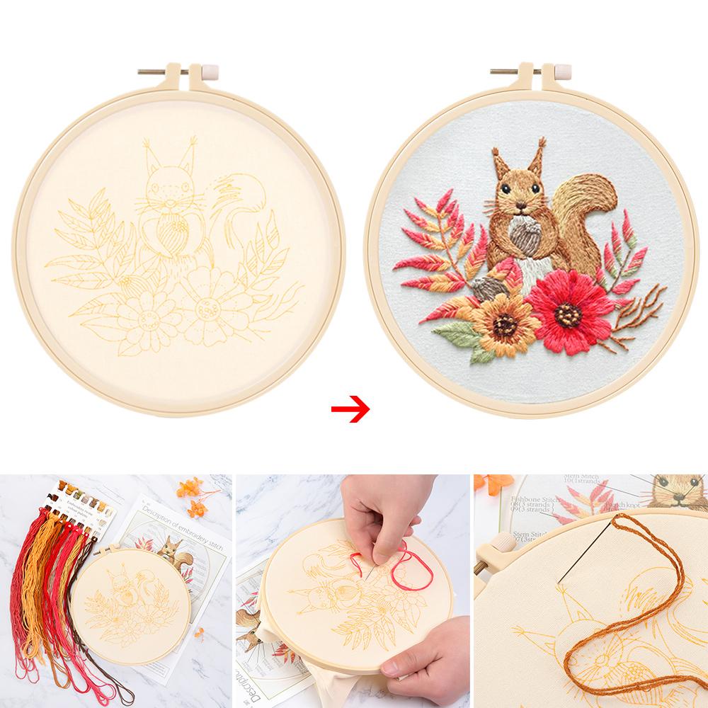 Khung Thêu Thủ Công Hình Hoa Trang Trí Nhà Cửa