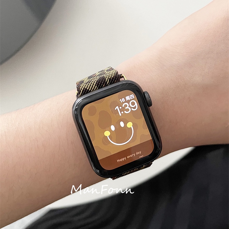 Dây Đeo Nam Châm Cho Đồng Hồ Thông Minh Apple Watch 41mm 45mm 44mm 40mm 42mm 38mm iWatch 7 6 5 4 3 2