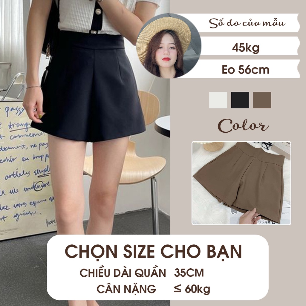 Quần đùi kaki nữ FMSTYLE giả váy lưng cao ống rộng cao cấp phong cách Hàn Quốc hiện đại trẻ trung 220130503