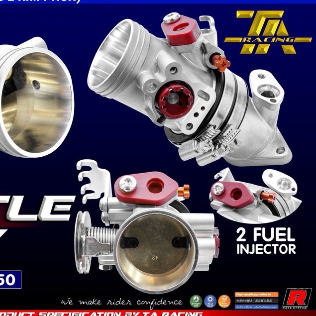 HỌNG XĂNG FI TA RACING EX150 / 2 KIM PHUN  TA RACING