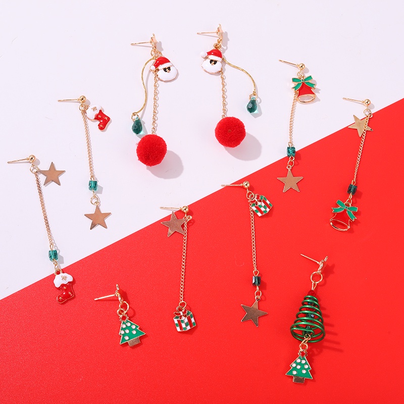 Đôi bông tai hình ông già noel/ chuông thanh lịch thời trang cho nữ
