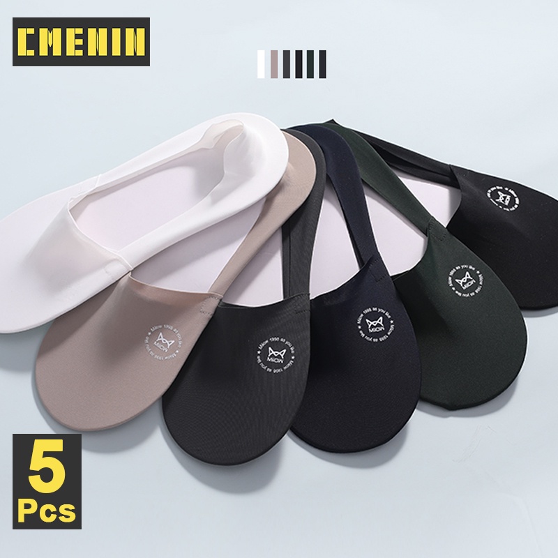 Set 5 Đôi Vớ Cotton Cổ Thuyền Chống Trượt Đơn Giản MR1521 Cho Nam