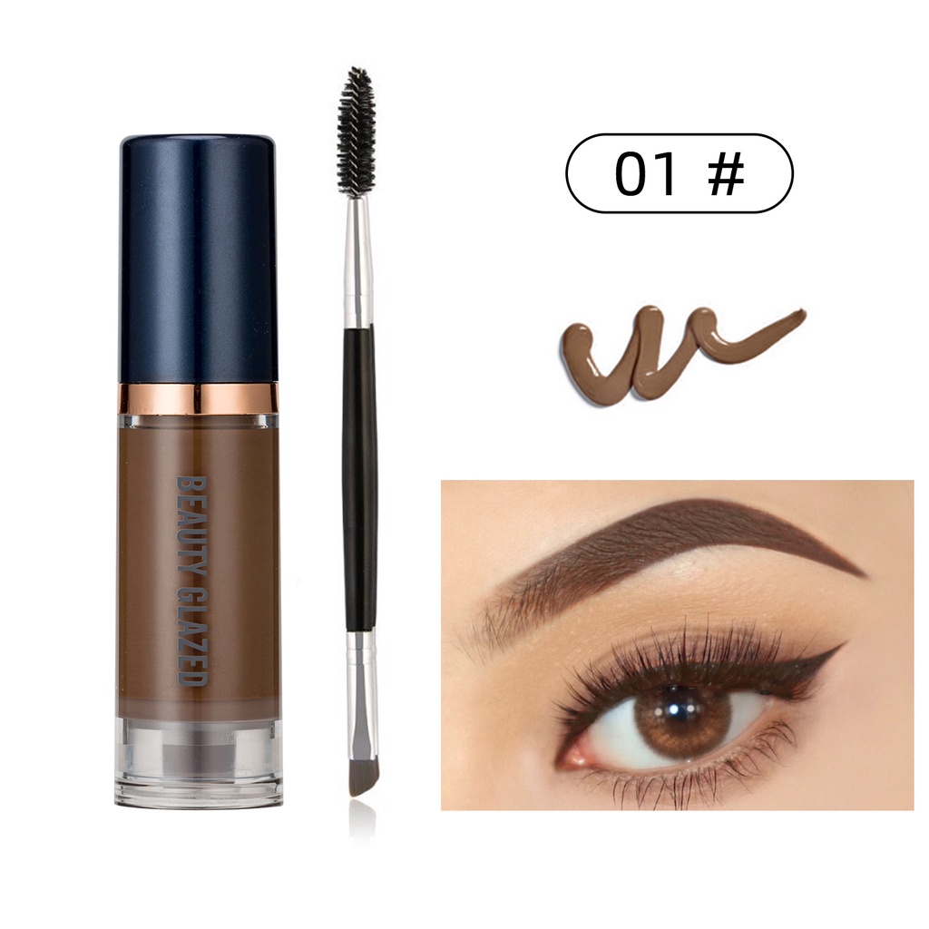 [Hàng mới về] Gel kẻ mày BEAUTY GLAZED 4 màu lựa chọn kháng nước lâu trôi kèm cọ tiện dụng | BigBuy360 - bigbuy360.vn