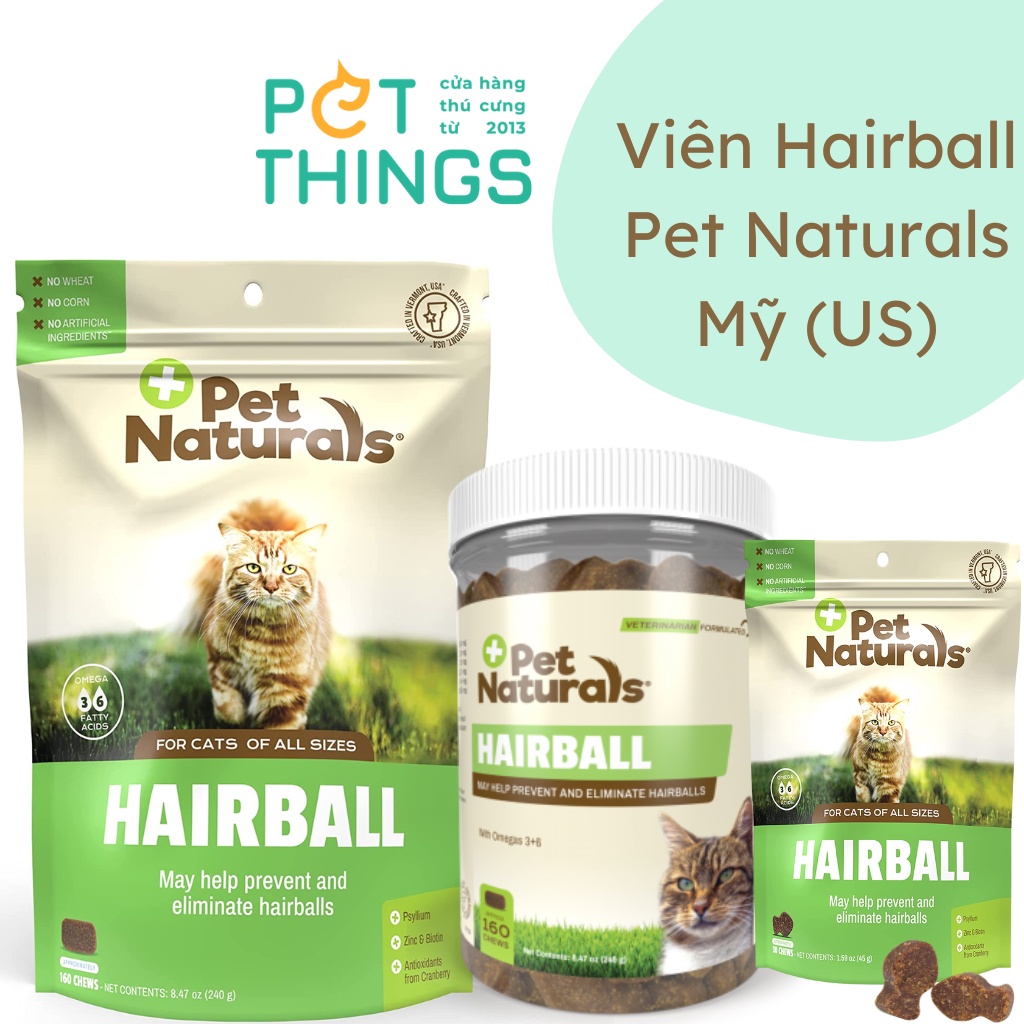 Pet Naturals Hairball búi lông cho mèo