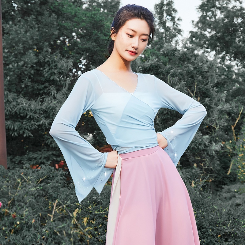 Áo Lưới Co Giãn Cho Nữ Tập Múa Dân Tộc
