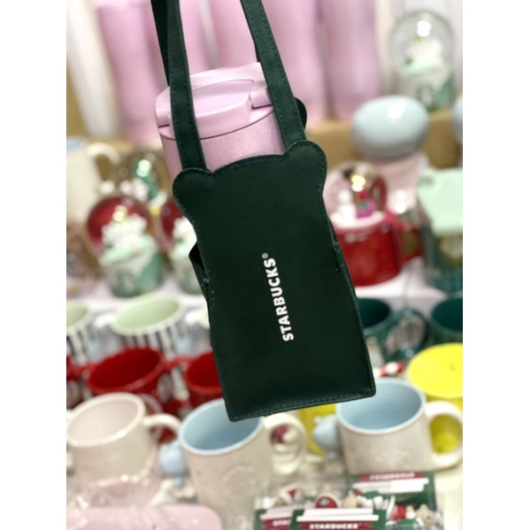 Túi vải hình gấu đựng ly nước Starbucks 🐻