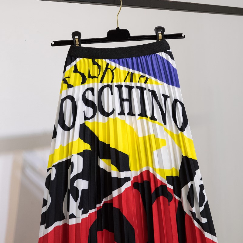 Chân Váy Midi Chữ A Xếp Ly Lưng Thun Co Giãn In Họa Tiết Hoạt Hình Thời Trang Cho Nữ 2022
