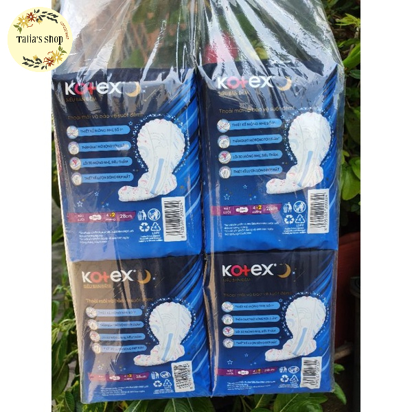 Băng vệ sinh Kotex Style Siêu ban đêm 28cm - 4 miếng