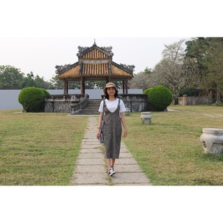 Túi vải dù Tote bag kẻ màu đen