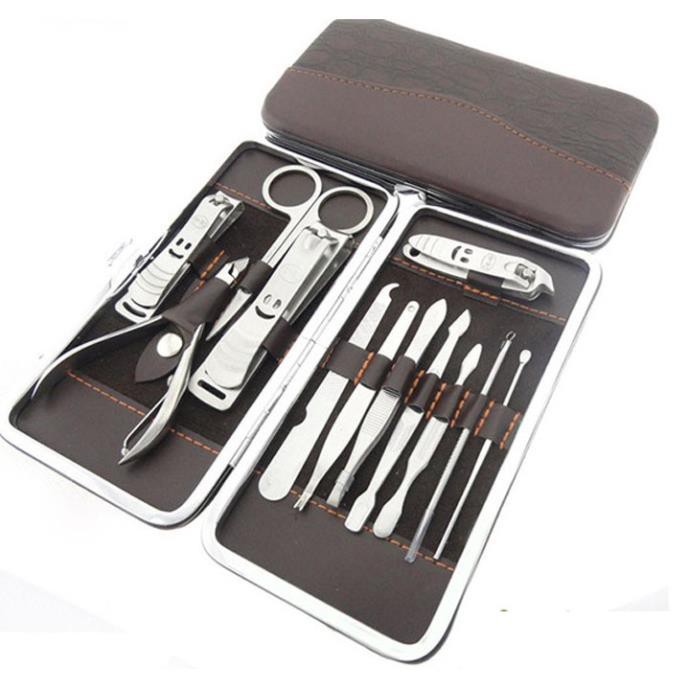 Bộ cắt móng tay 12 món thép inox không gỉ, sắc bén nhỏ gọn