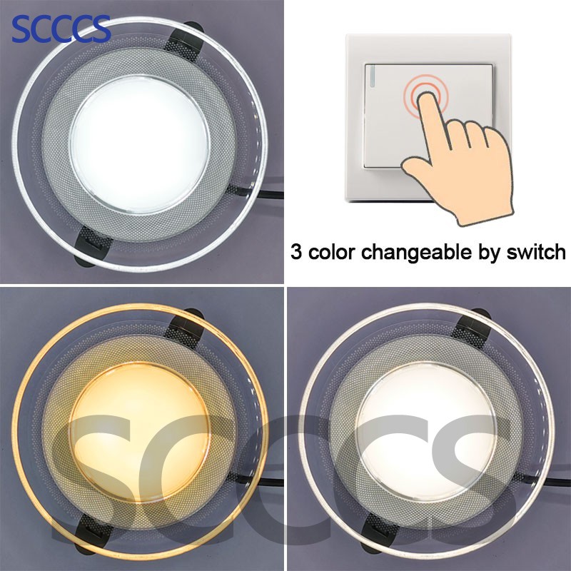 led Downlight Round  downlight Light Panel Lights Ceiling Recessed Lamps  7W   Indoor recessed downligh 220V down light led ceiling lights