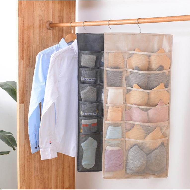 Túi 30 Ngăn 2 Mặt Treo Tủ - Treo Tường giúp gọn gàng và ngăn nắp