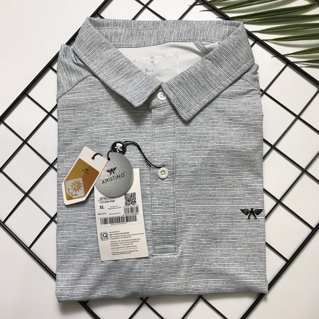 Áo polo nam Aristino  cao cấp thấm hút mồ hôi chống  tia UV APSG12S1