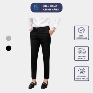 Quần tây đen nam Babibo, Quần âu nam dáng ôm ống côn slimfit vải cotton chật lượng cao cấp