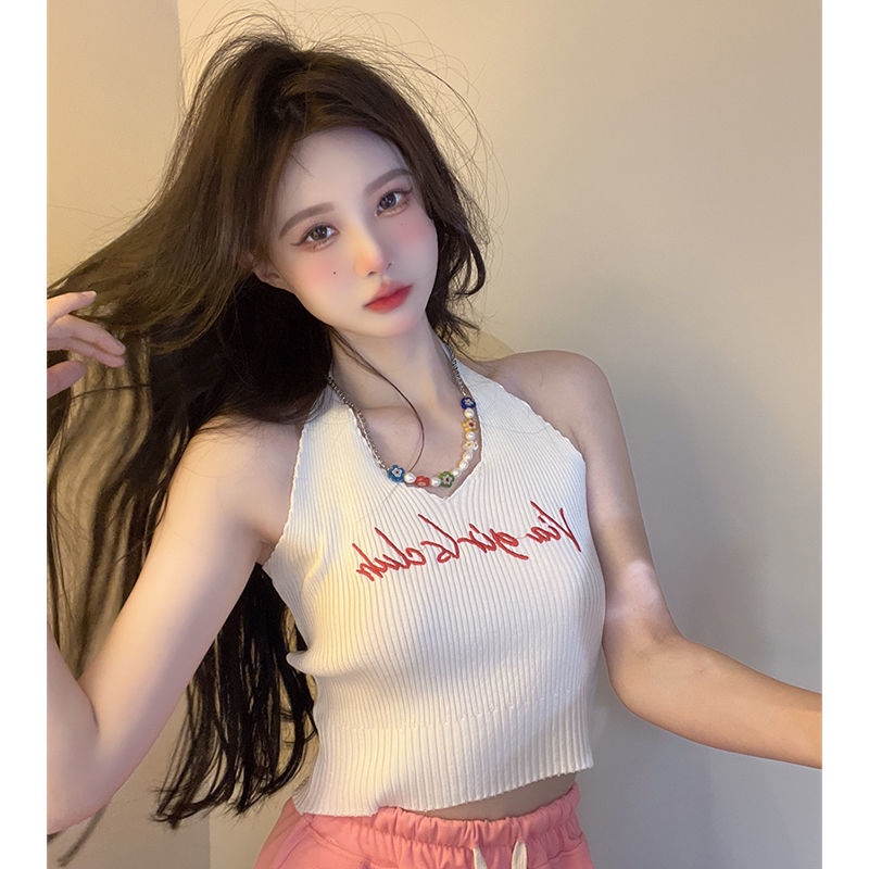 Dây đeo lưng nữ nhẹ nhàng chữ cái thêu dệt kim treo Cổ SExy nội thất mẫu mới mùa hè