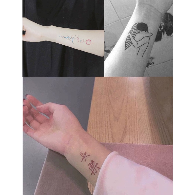 ✨✨Hình xăm dán nhiều mẫu họa tiết hoa xinh xắn dễ thương