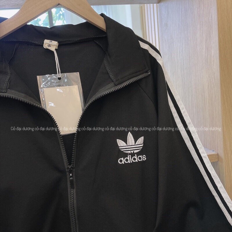 Áo Khoác Nỉ Nam Nữ Adidas Logo Thêu. Áo Khoác Thể Thao Ba Sọc Siêu Hot
