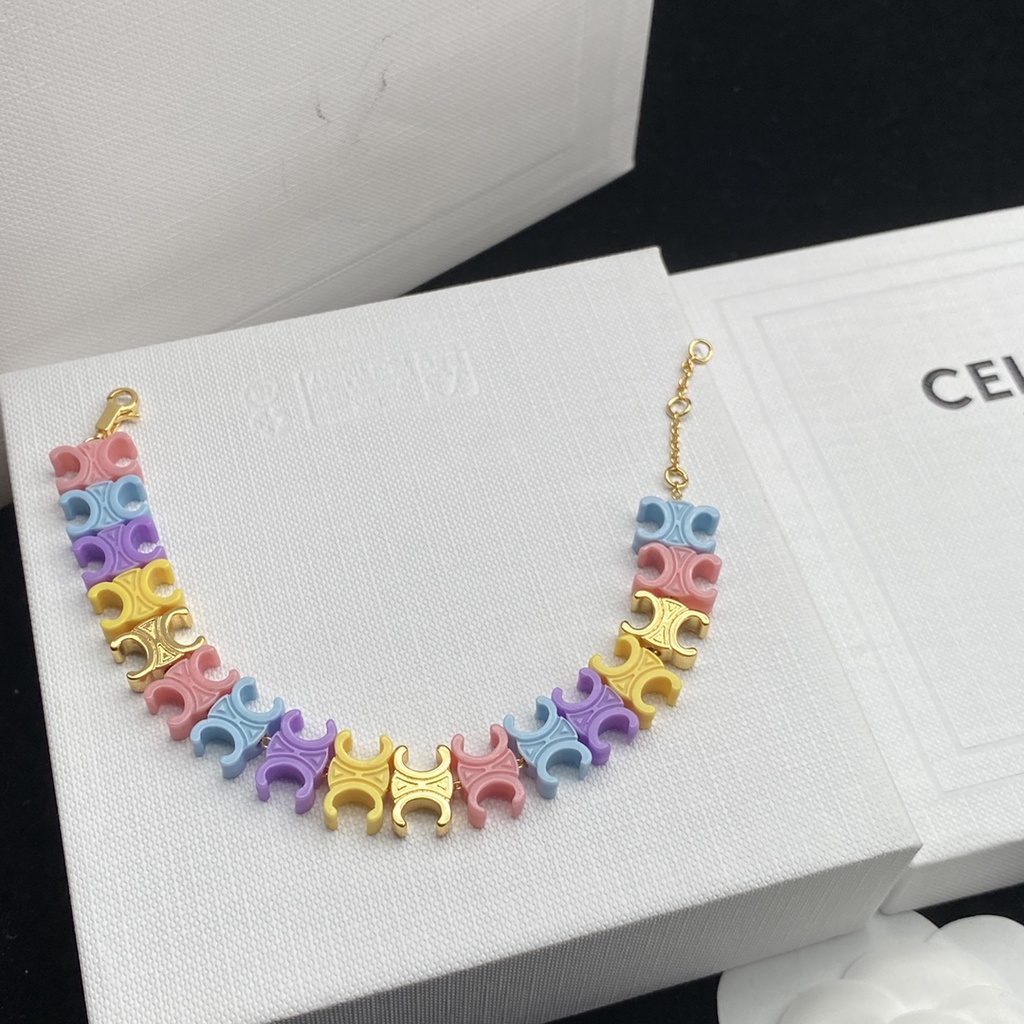 No BOX - Vòng Tay + Khuyên Tai + Vòng Tay Bằng Đồng Thau Mạ Vàng Mới 2022