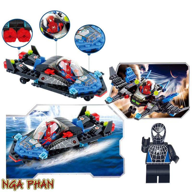 Người Nhện Cưỡi Phi Thuyền 133 Chi Tiết Spider-man Lego Kazi Đồ Chơi Xếp Hình Lắp Ráp