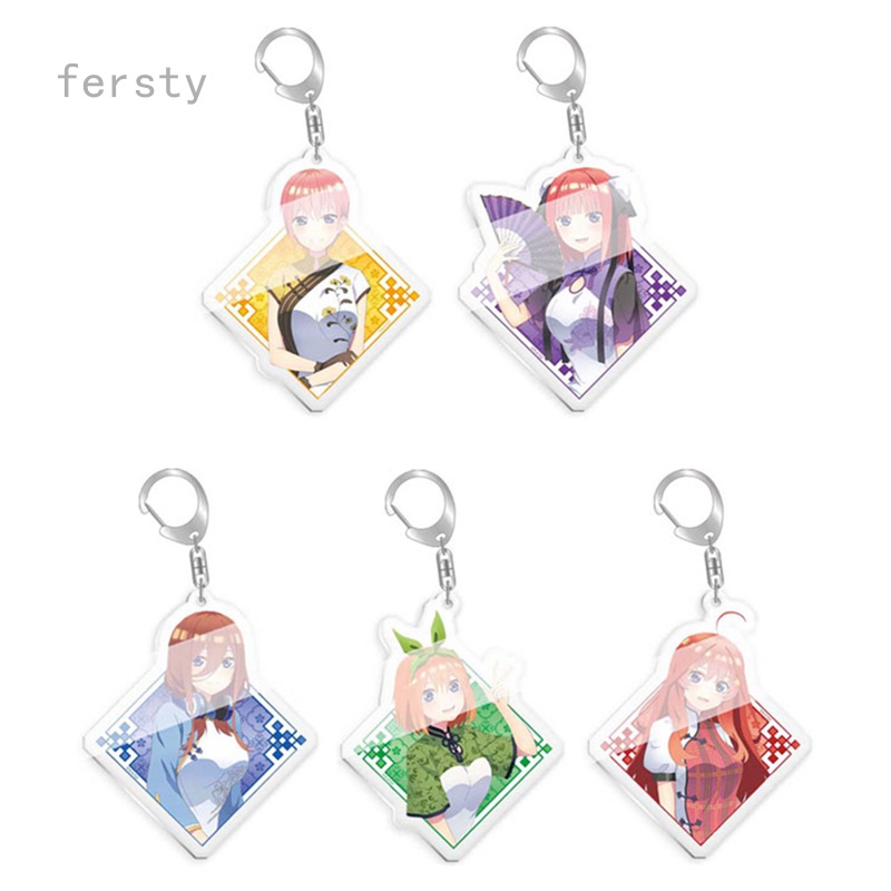 Móc khóa nhựa acrylic hình nhân vật ichika nino miku yotsuba itsuki đáng yêu đẹp mắt
