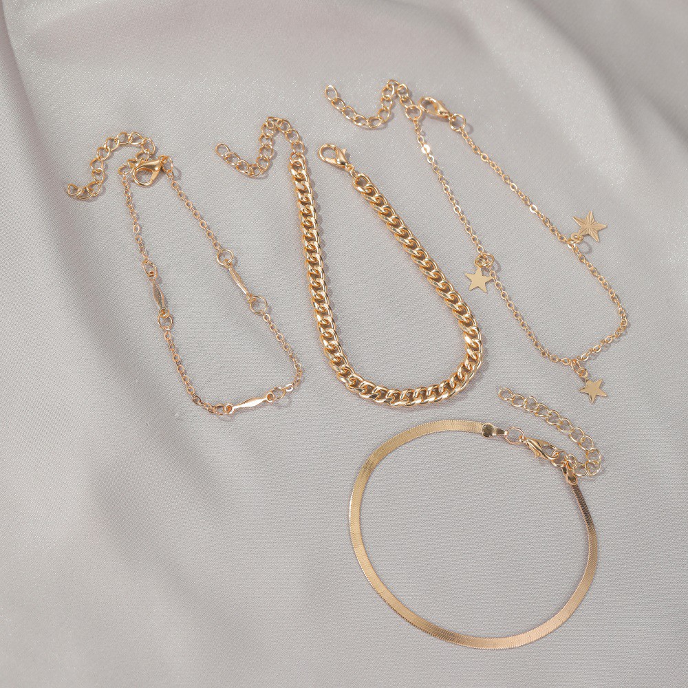 Set vòng tay nhiều lớp mặt hình ngôi sao thời trang cho nữ