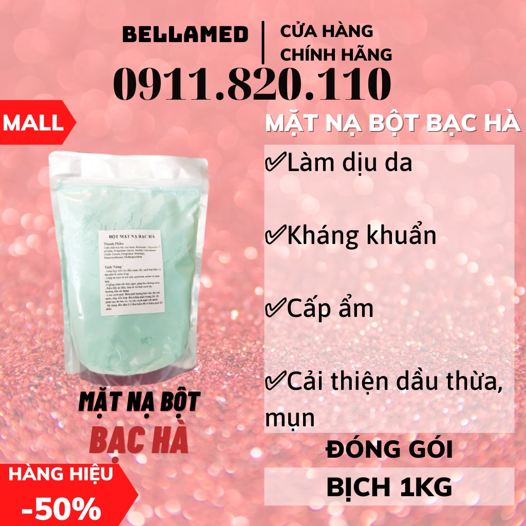 Bột mặt nạ bạc hà - 1KG/Bịch