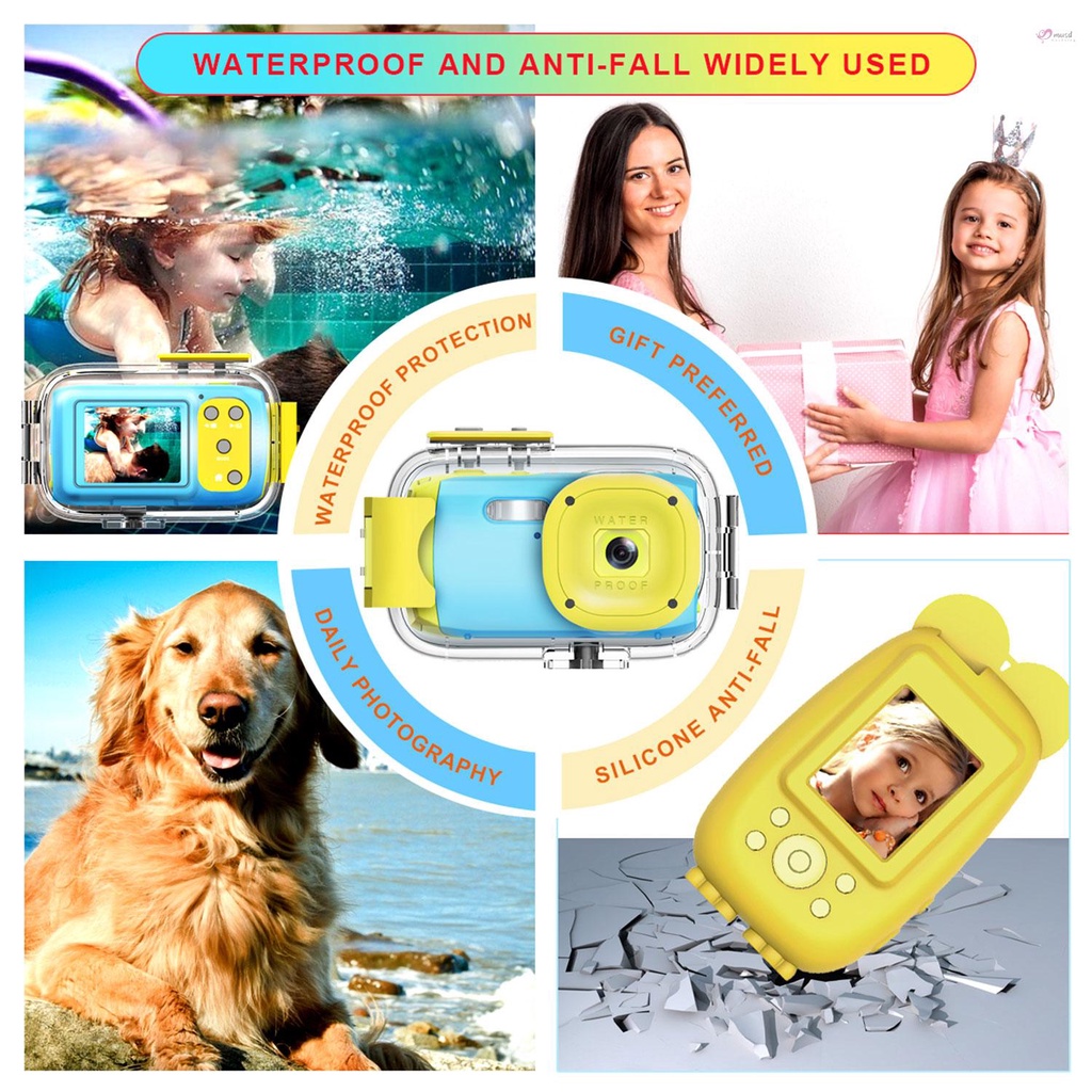 Máy quay kỹ thuật số mini 5MP 2.0 Inch TFT màn hình tích hợp micro chống thấm nước cho bé
 | BigBuy360 - bigbuy360.vn