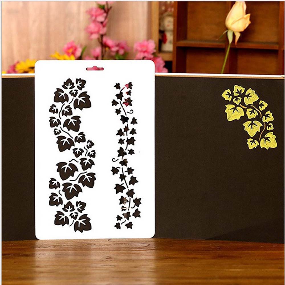 REBUY Reusable Painting Stencils Hollow Painting Art Painting Templates Drawing Lace ruler Scrapbook DIY Laser Decorative Home Decor