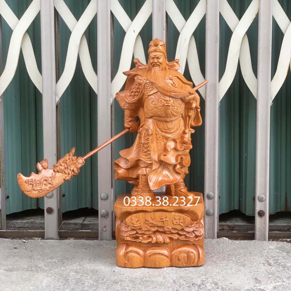 Tượng quan công quan văn trường cao 20cm và 30cm được làm bằng gỗ hương nguyên khối