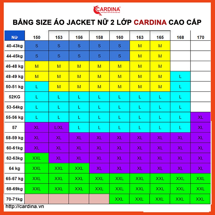 Áo JACKET nữ CARDINA chất gió chipu cao cấp 2 lớp chống nước kiểu dáng trẻ trung JF.