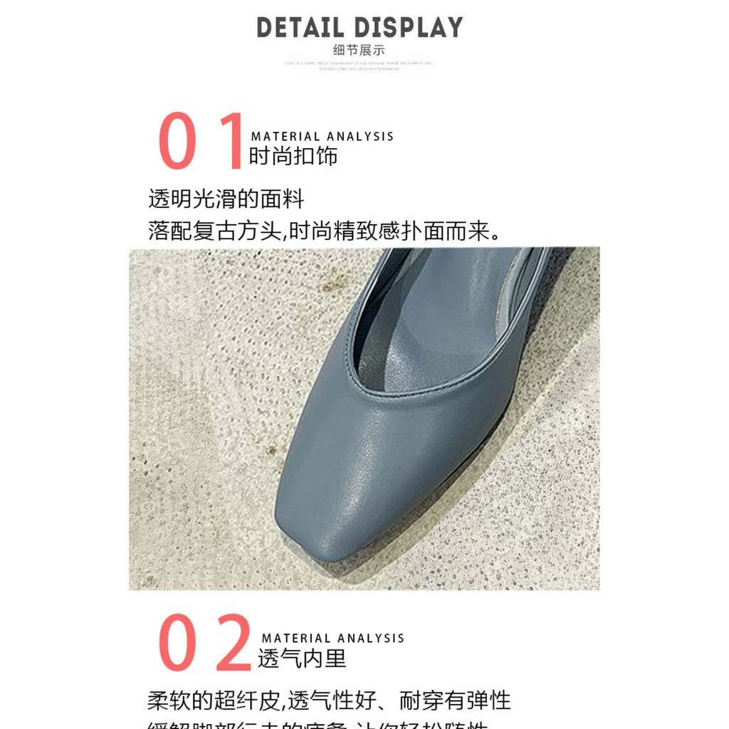 Giày Cao Gót Mũi Vuông Thời Trang Mùa Xuân 2021 Cho Nữ | BigBuy360 - bigbuy360.vn