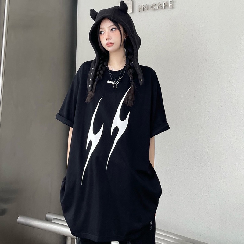 NRVP Áo thun cổ tròn tay ngắn oversize thời trang Hàn Quốc 2022 cho nữ