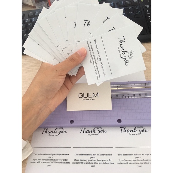 5 miếng dán niêm phong chữ thank you dán niêm phong cạnh hộp hàng nhỏ