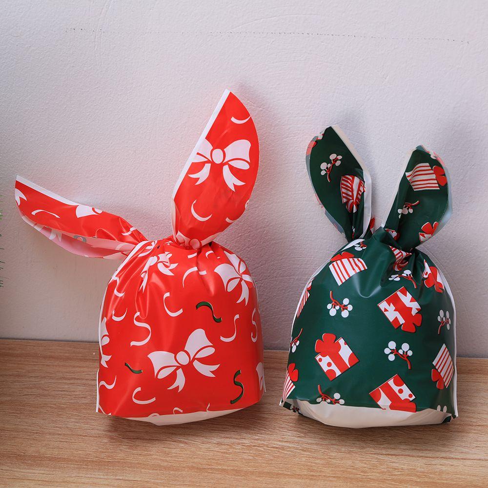 Set 50 Túi Đựng Kẹo Giáng Sinh / Năm Mới Tai Thỏ / Ông Già Noel