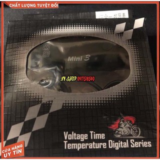 🏍 ĐỒNG HỒ BÁO VOL 3 IN 1 MINI 3 ( TIME, VOL, NHIỆT ĐỘ) 🏍