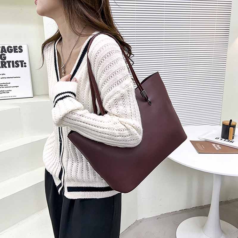 Túi Đeo Vai Bằng Da Mềm Kiểu Đơn Giản Thời Trang Cho Bạn Gái