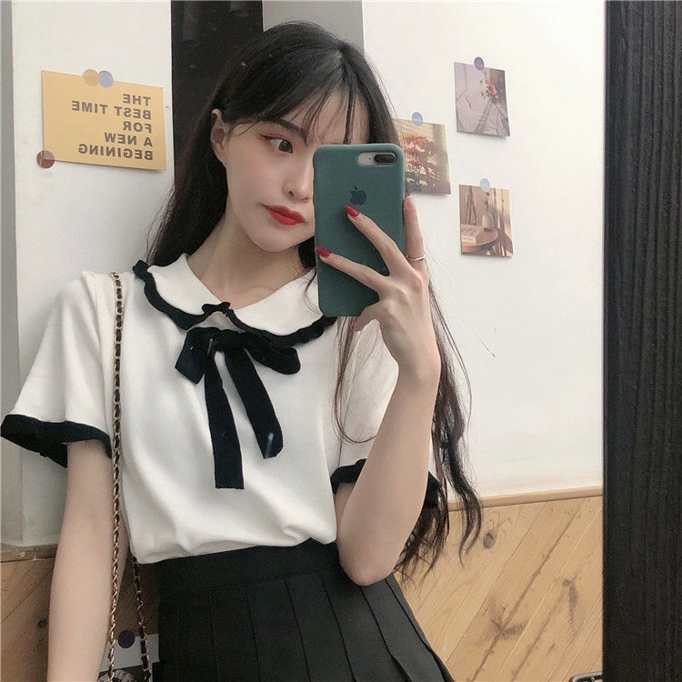 Áo Dệt Kim Ngắn Tay Phong Cách Hàn Quốc Cho Nữ
