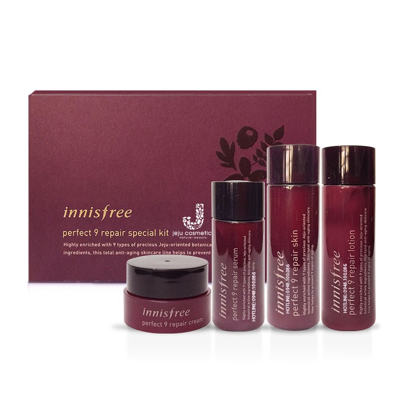 Bộ dưỡng da Mini Innisfree Perfect 9 Repair Special Kit